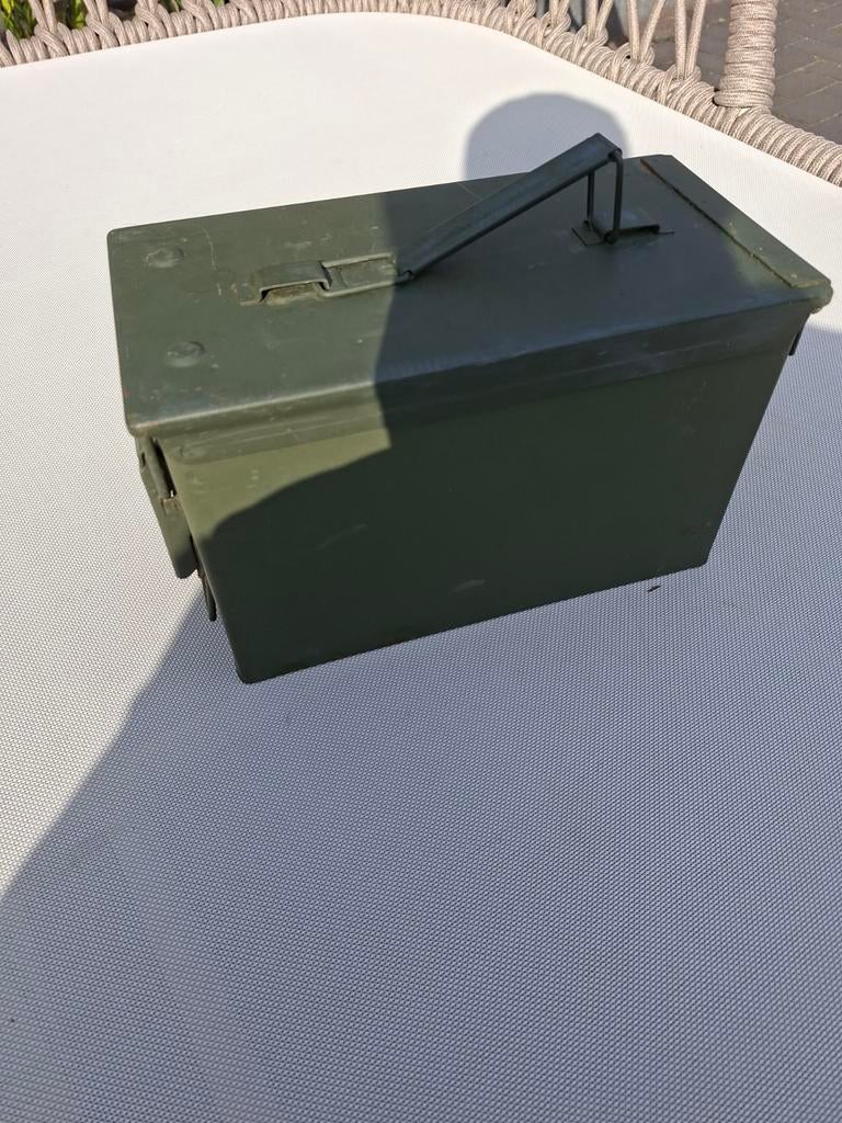munitie kist .50 leger daf ya willys  nekaf humvee, Ophalen of Verzenden, Landmacht, Nederland, Kist of Geocache