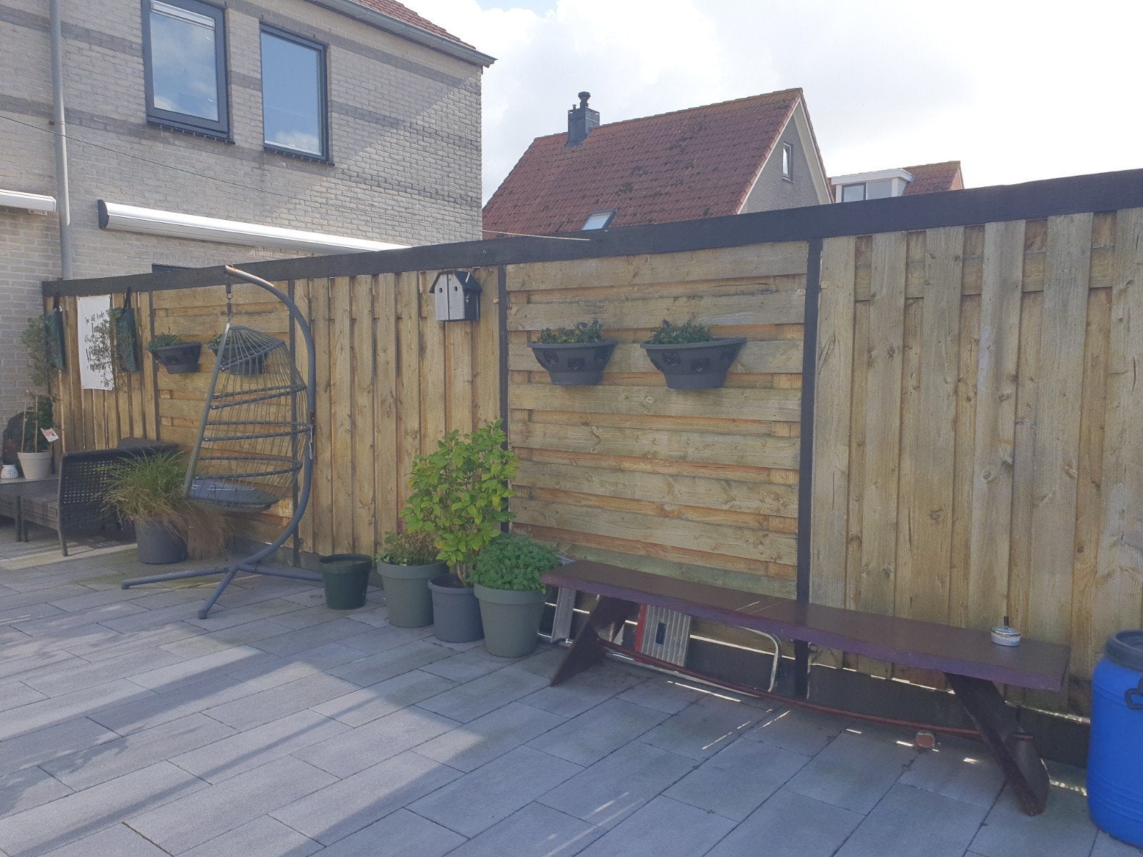 Schutting, Tuin en Terras, 6 meter of meer, Ophalen of Verzenden, Hout, 1 tot 2 meter