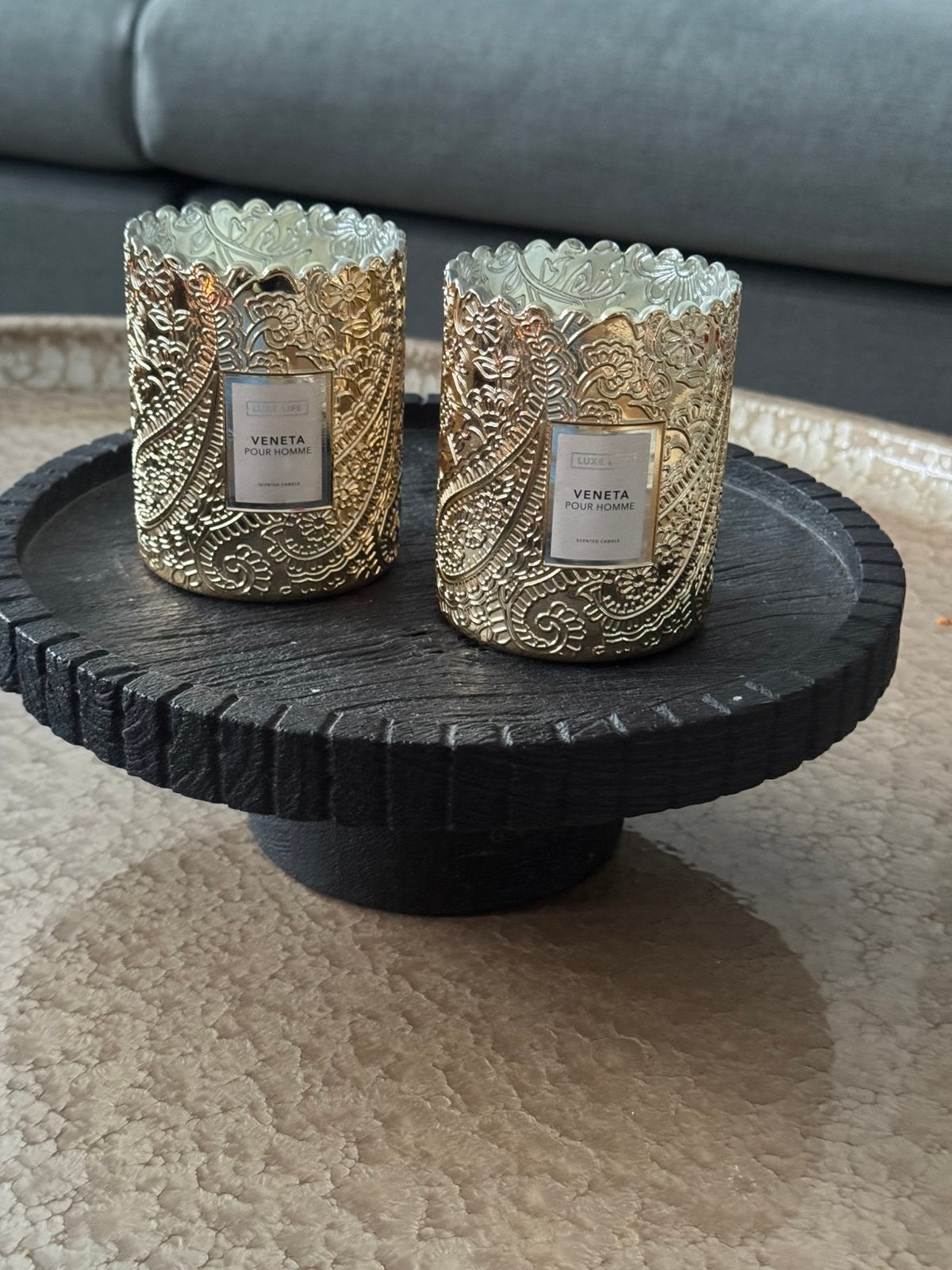 Kaarsen luxe life veneta 2 x, Overige merken, Nieuw, Ophalen of Verzenden, Glas