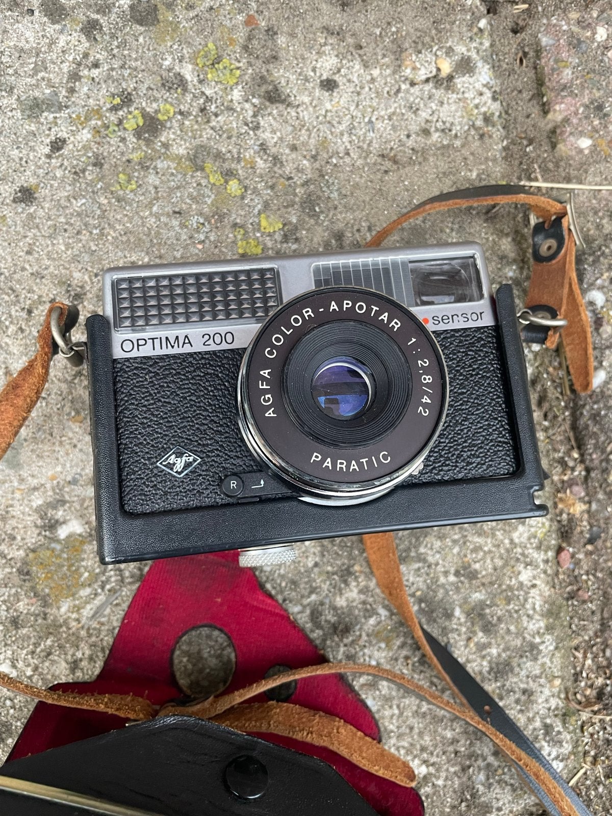 Agfa Optima 200 Sensor Compact Camera met Leren Tas, Ophalen of Verzenden, Gebruikt, Compact, Overige Merken