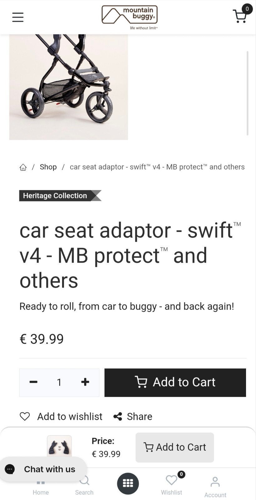 Buggy adapter! Cabriofix, Rock, Urban Jungle, Terrain +One, Ophalen of Verzenden, Zo goed als nieuw