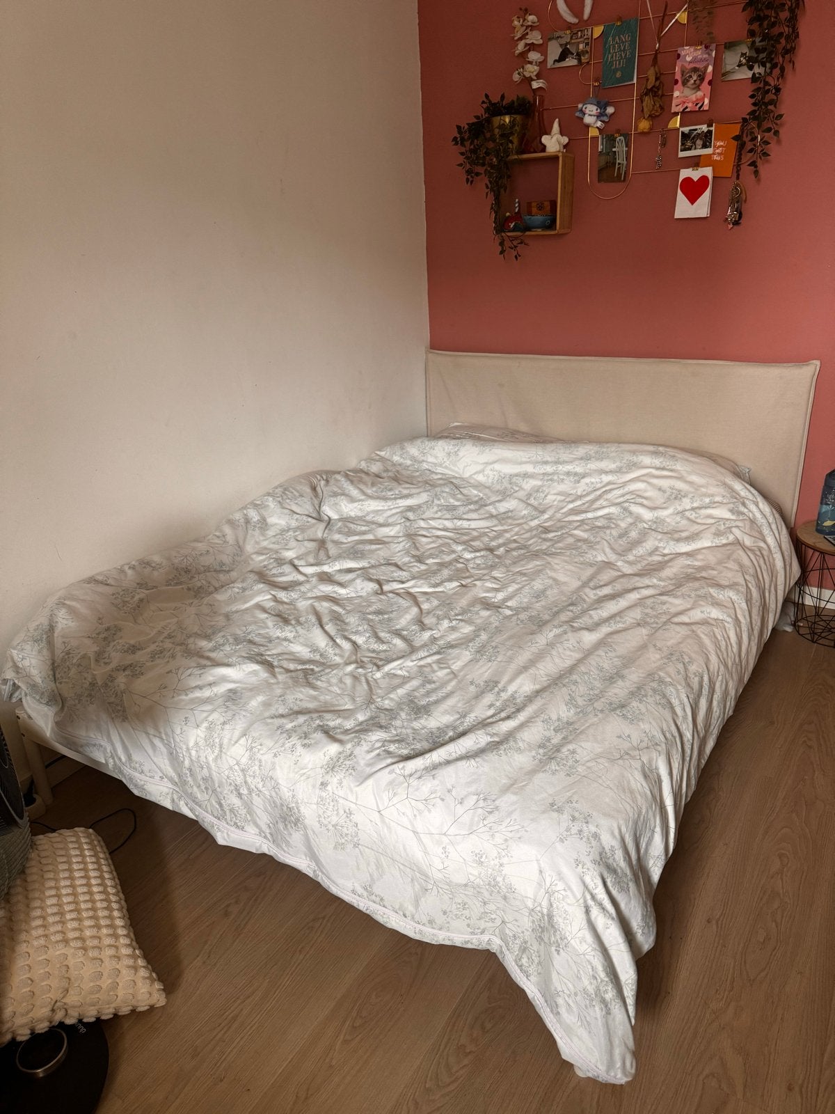 Tweepersoonsbed 140x200 cm met lattenbodem, Ophalen, Gebruikt, Tweepersoons, 140 cm