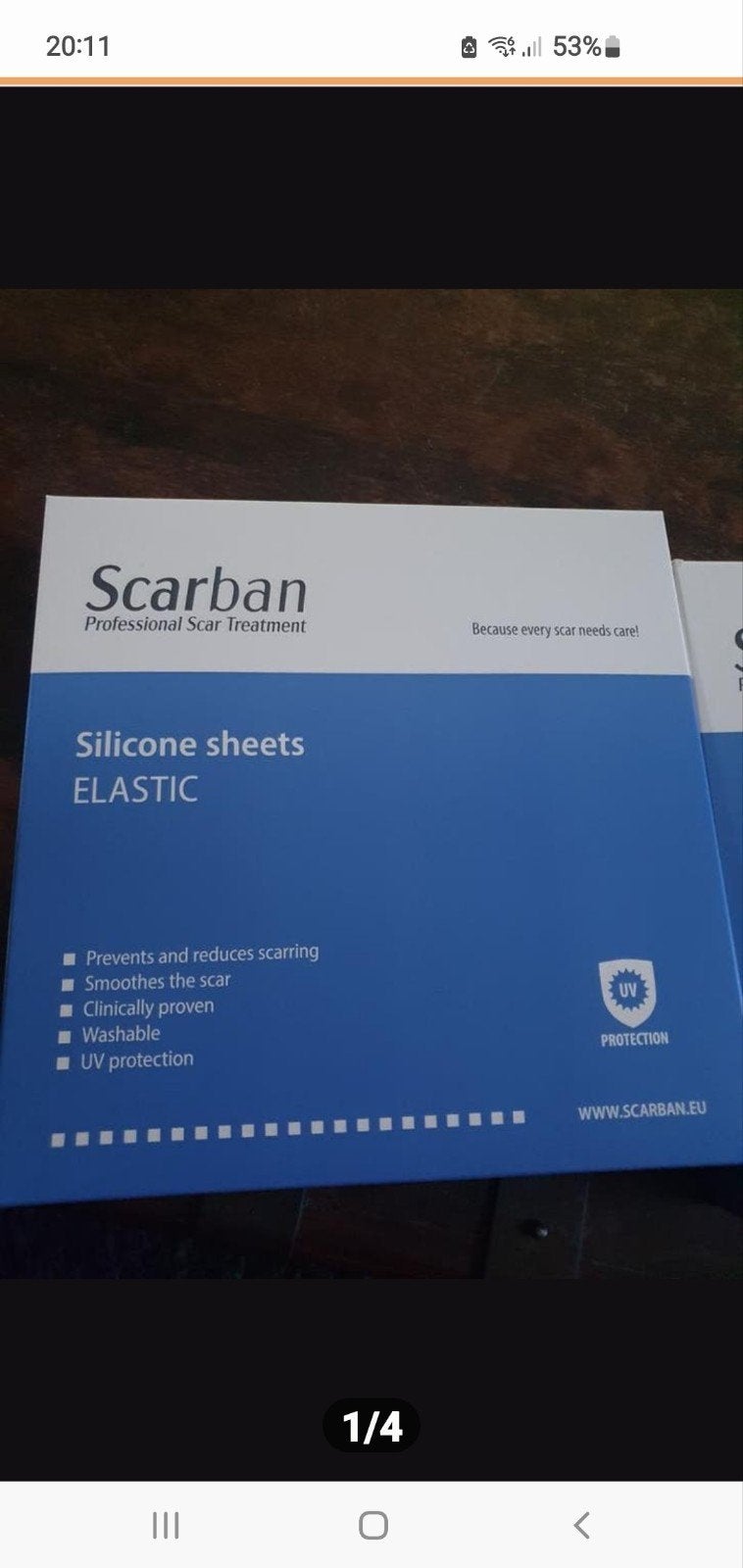 Scarban Silicone Sheets Elastic - Nieuw, THT tot 2028, Ophalen of Verzenden, Nieuw, Overige typen