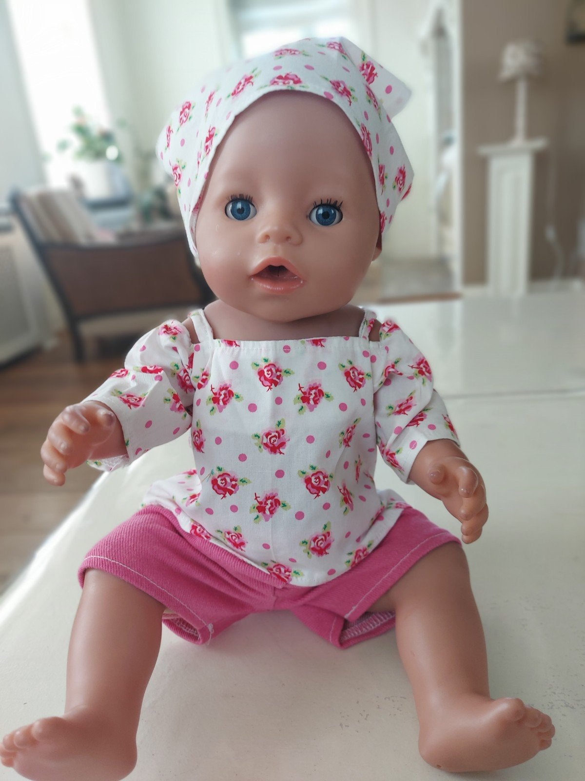 Leuk 3 delig roosjes set baby born pop 43cm, Ophalen of Verzenden, Nieuw, Babypop