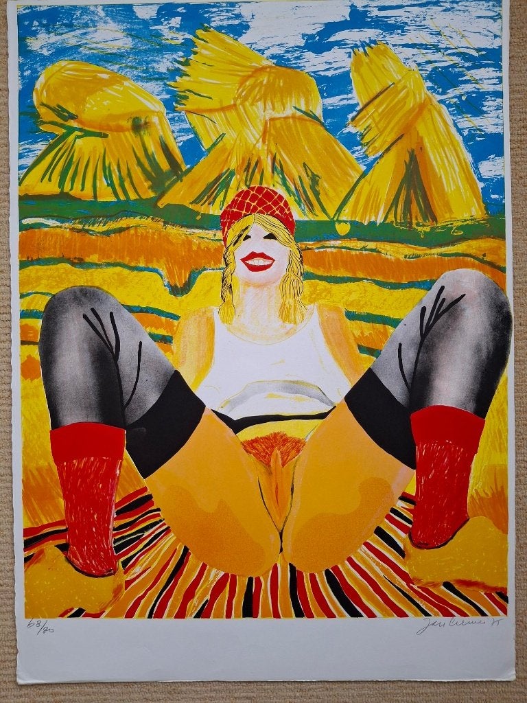 Jan Cremer Litho Poolse Immigrante, Ophalen of Verzenden, Lithografie