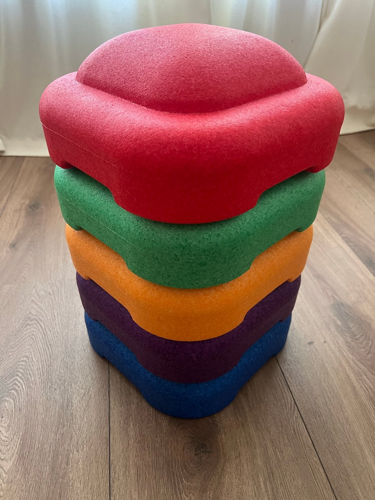 Regenboog Stapelstenen (5 stuks), Kinderen en Baby's, Speelgoed | Educatief en Creatief, Ophalen, Gebruikt, Bouwen