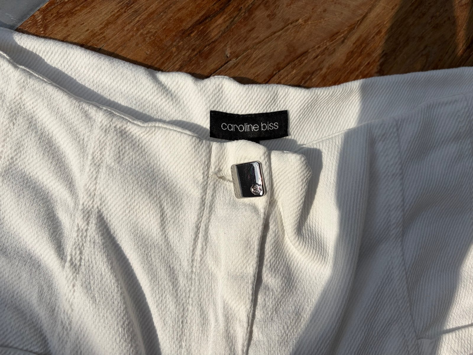 Witte Caroline Biss jeans met wijde pijpen en hoge taille, Kleding | Dames, Broeken en Pantalons, Zo goed als nieuw, Maat 38/40 (M)