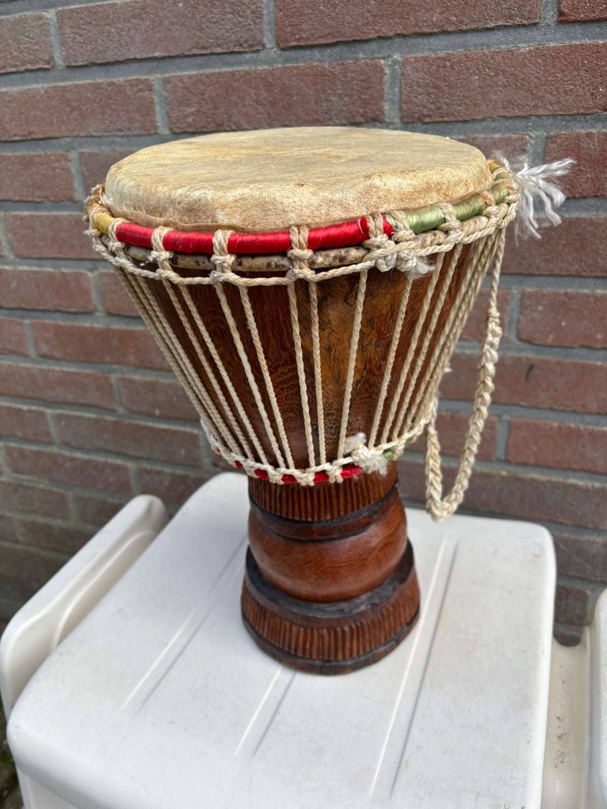 Handgemaakte Djembe Trommel - Afrikaanse Percussie, Muziek en Instrumenten, Ophalen of Verzenden, Gebruikt, Overige merken