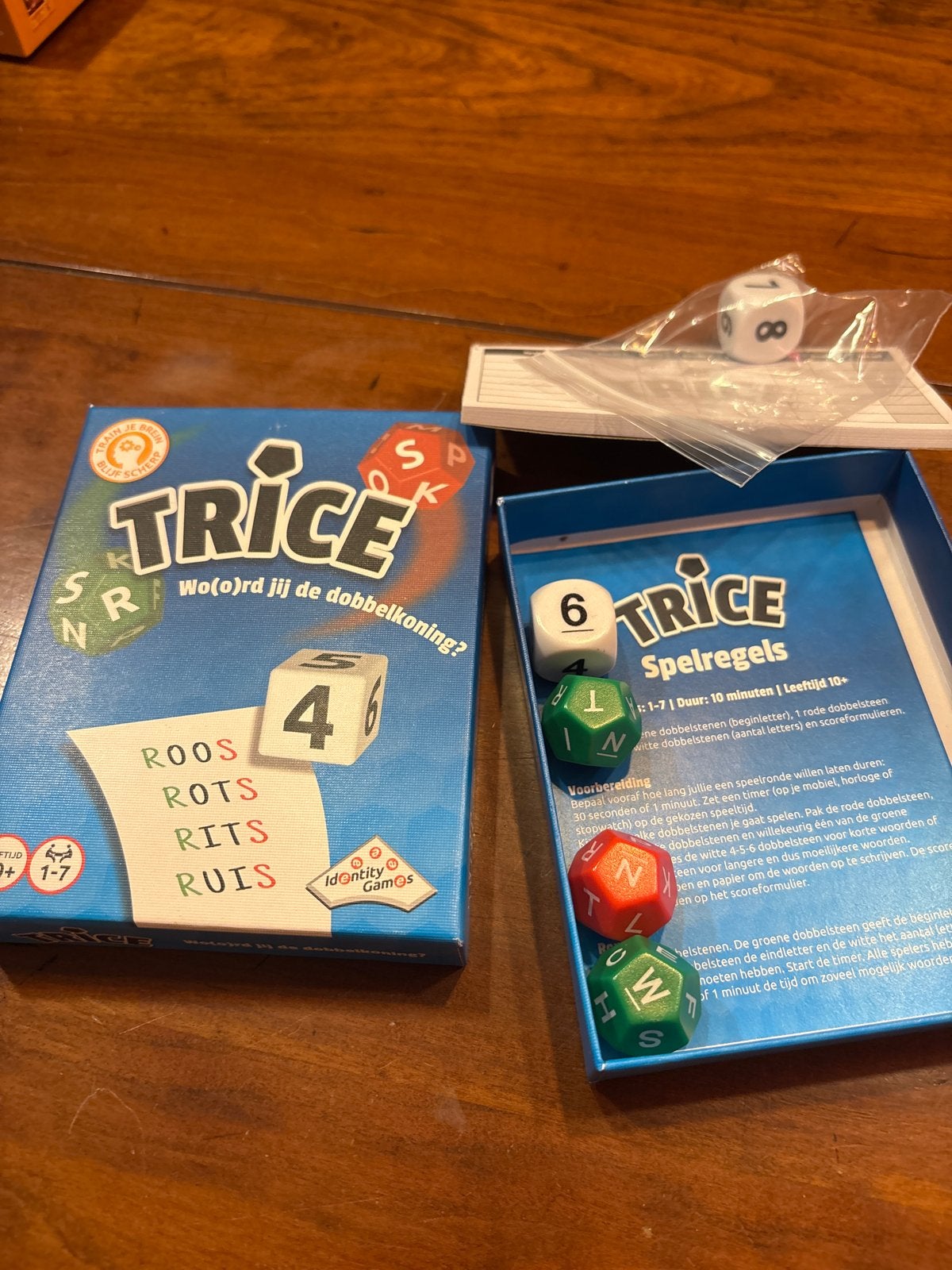 Trice dobbelspel - Wo(o)rd jij de dobbelkoning?, Een of twee spelers, Ophalen of Verzenden, Gebruikt, Reisspel