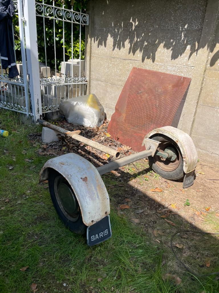 Ongeremde torsie as aanhanger 750kg met 13 inch wielen, Auto diversen, Ophalen, Gebruikt