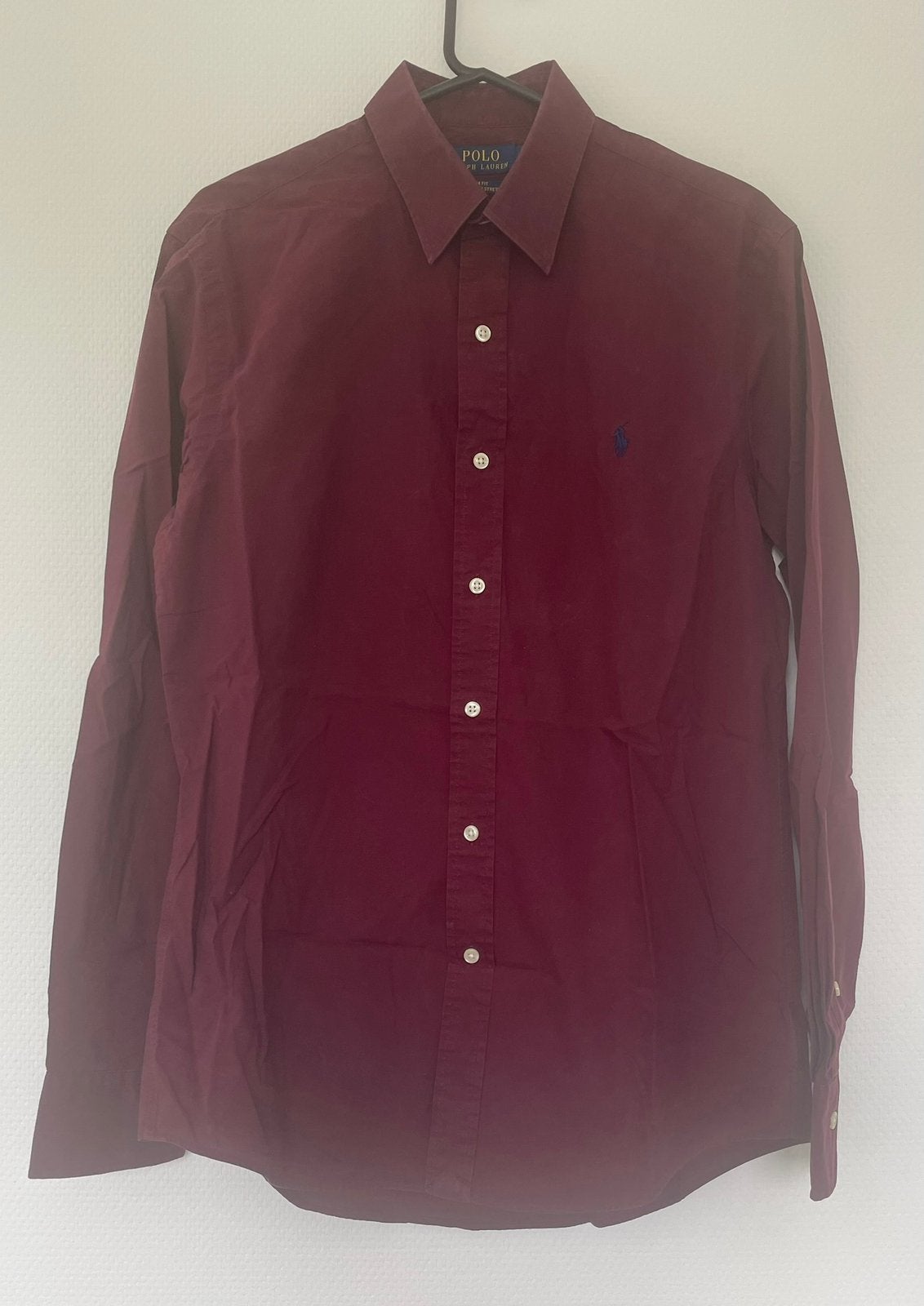Ralph Lauren Polo overhemd maat M, Ophalen of Verzenden, Zo goed als nieuw, Rood, Halswijdte 39/40 (M)