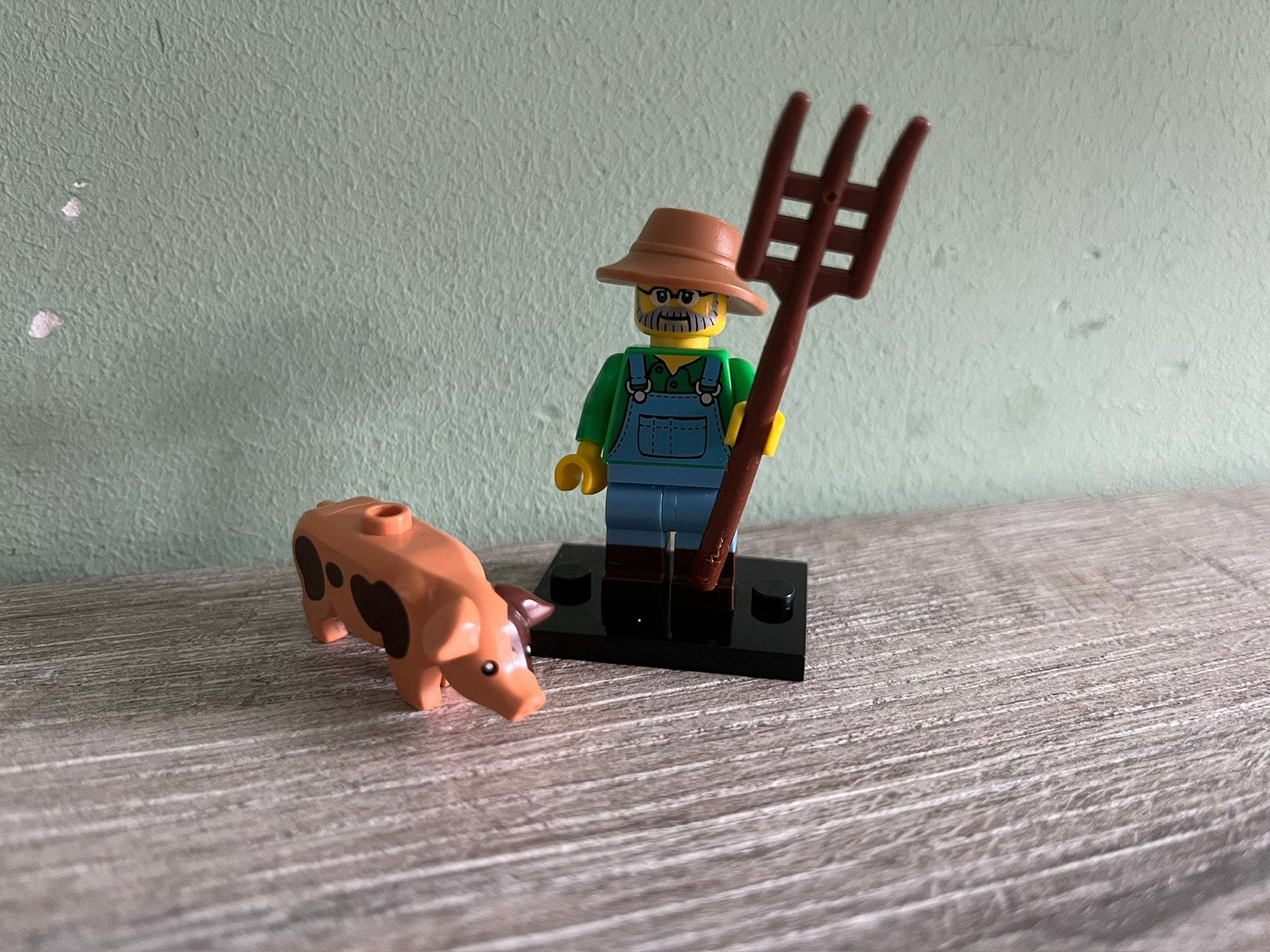 Lego minifigure col15-1 farmer, Lego, Ophalen of Verzenden, Zo goed als nieuw, Minifiguren serie