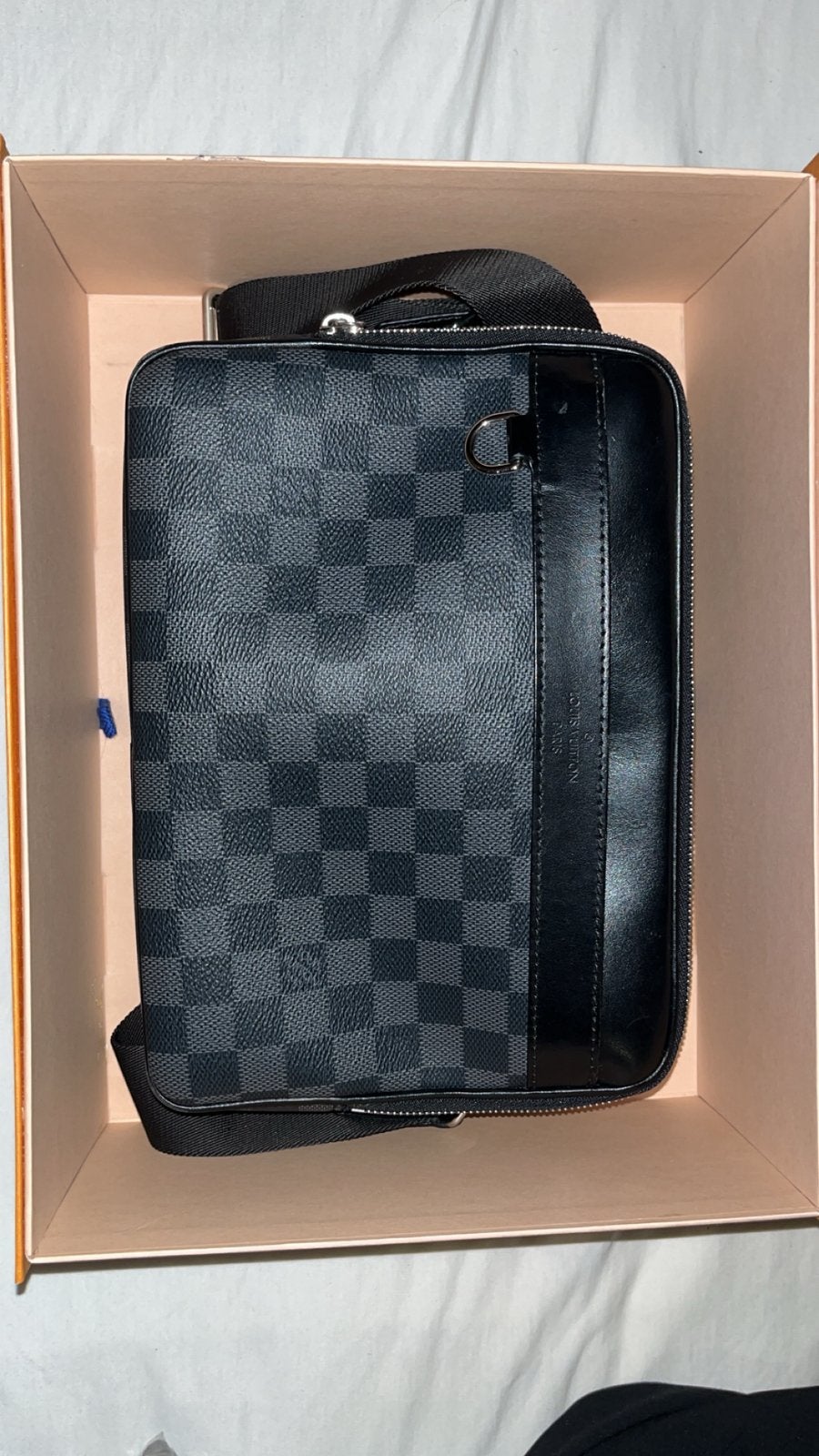 Louis Vuitton Trocadero Messenger MM Graphite - Origineel, Overige merken, Zwart, Ophalen of Verzenden, Zo goed als nieuw