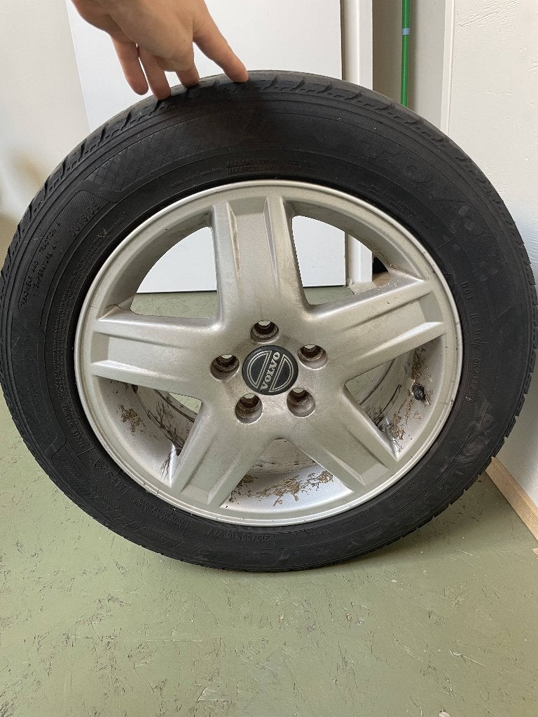 Volvo V70 16 inch velgen met banden, 215/55R16, set van 4, Auto-onderdelen, Banden en Velgen, Ophalen, 16 inch, Banden en Velgen