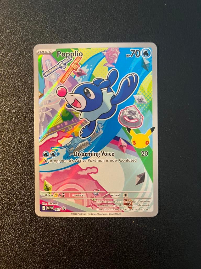 Popplio 045 MEPen Promo Pokemon, Ophalen of Verzenden, Zo goed als nieuw