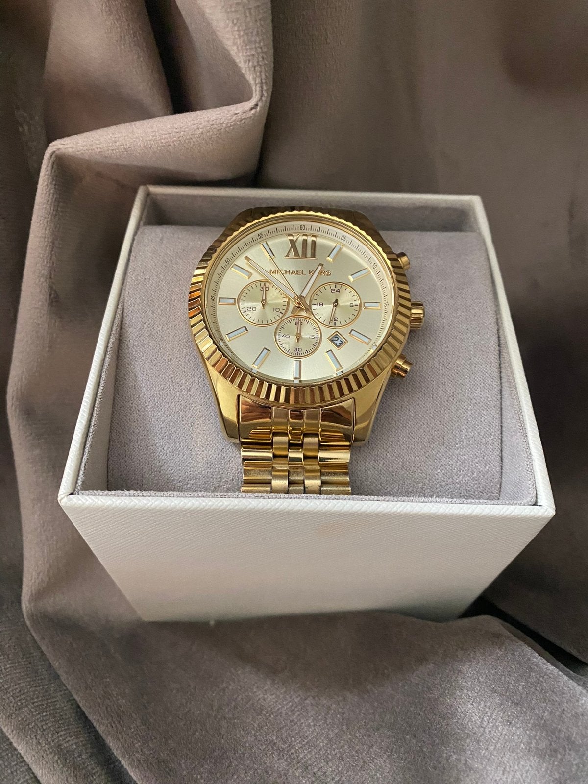 Michael kors Horloge, Staal, Zo goed als nieuw, Goud, Ophalen