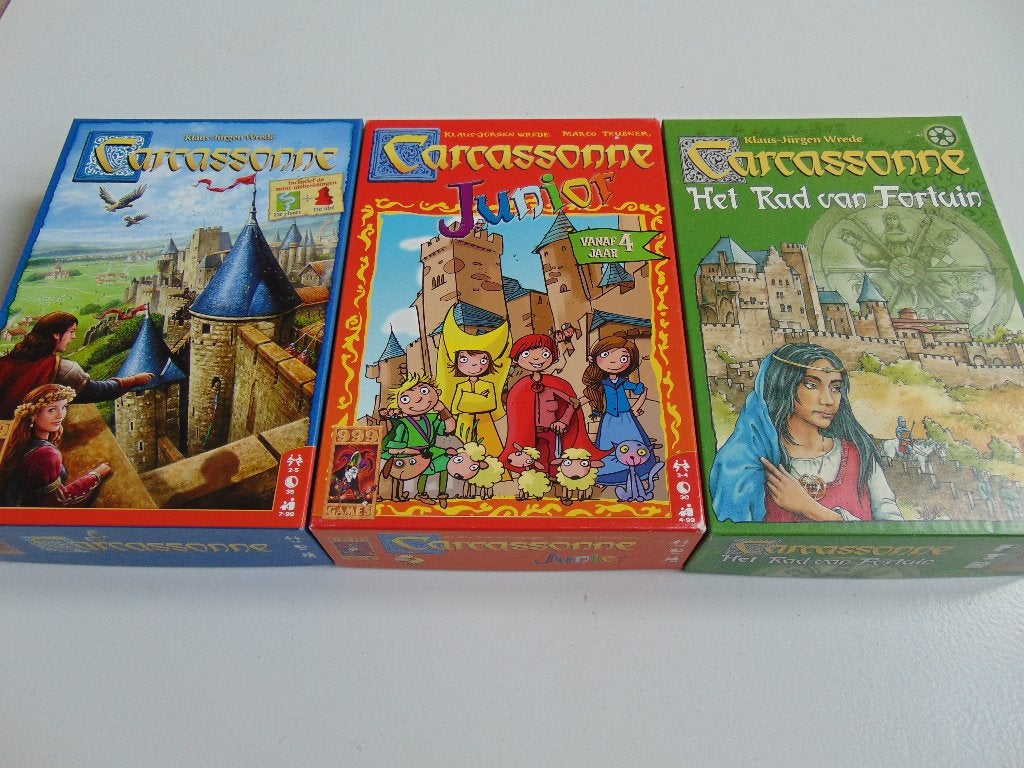 3 maal Carcassonne, Vijf spelers of meer, Ophalen of Verzenden, Zo goed als nieuw, 999-games