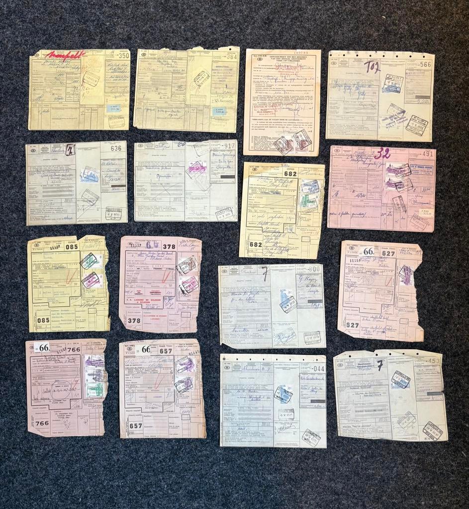 16 vrachtbrieven NMBS (jaren 60) (2), Ophalen of Verzenden, Gebruikt, Trein