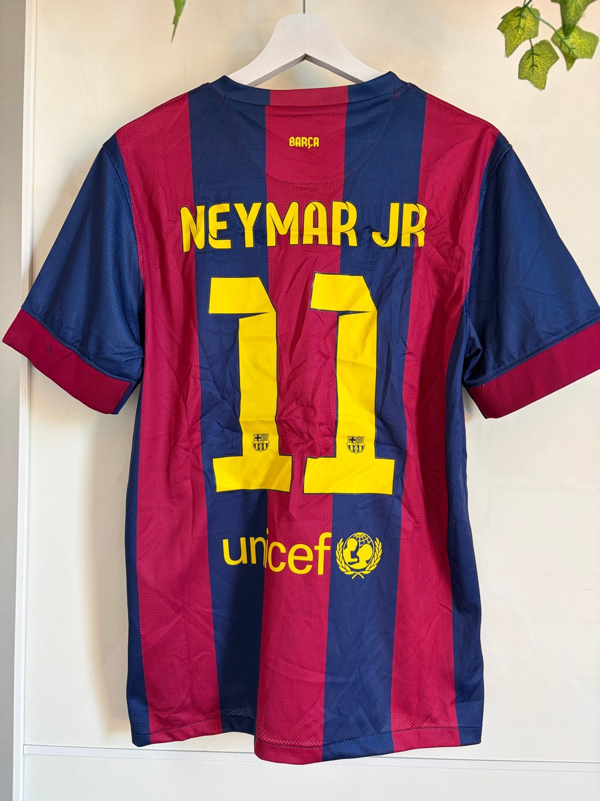 FC Barcelona Thuisshirt 2014 Neymar Jr. Maat M, Sport en Fitness, Maat M, Ophalen of Verzenden, Zo goed als nieuw, Shirt