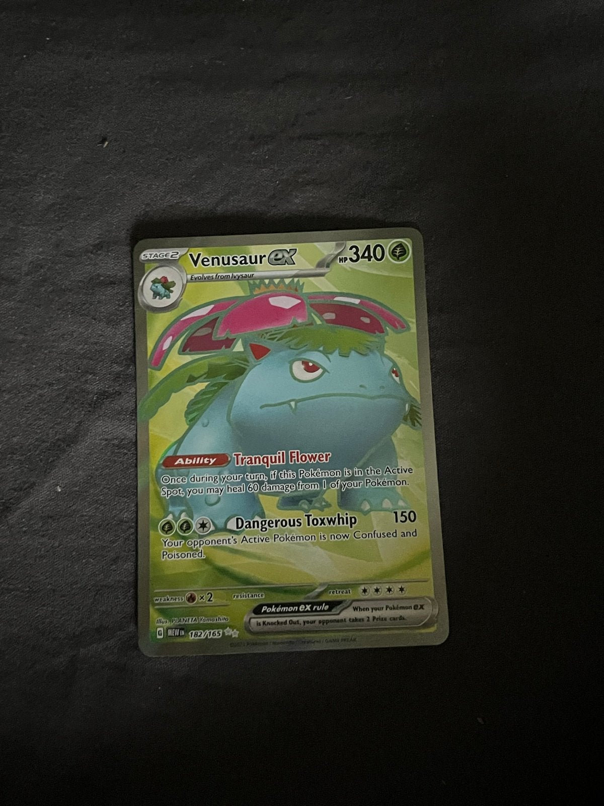 Venusaur ex 151 182/165 Pokemon Kaart NM, Ophalen of Verzenden, Zo goed als nieuw, Losse kaart, Foil