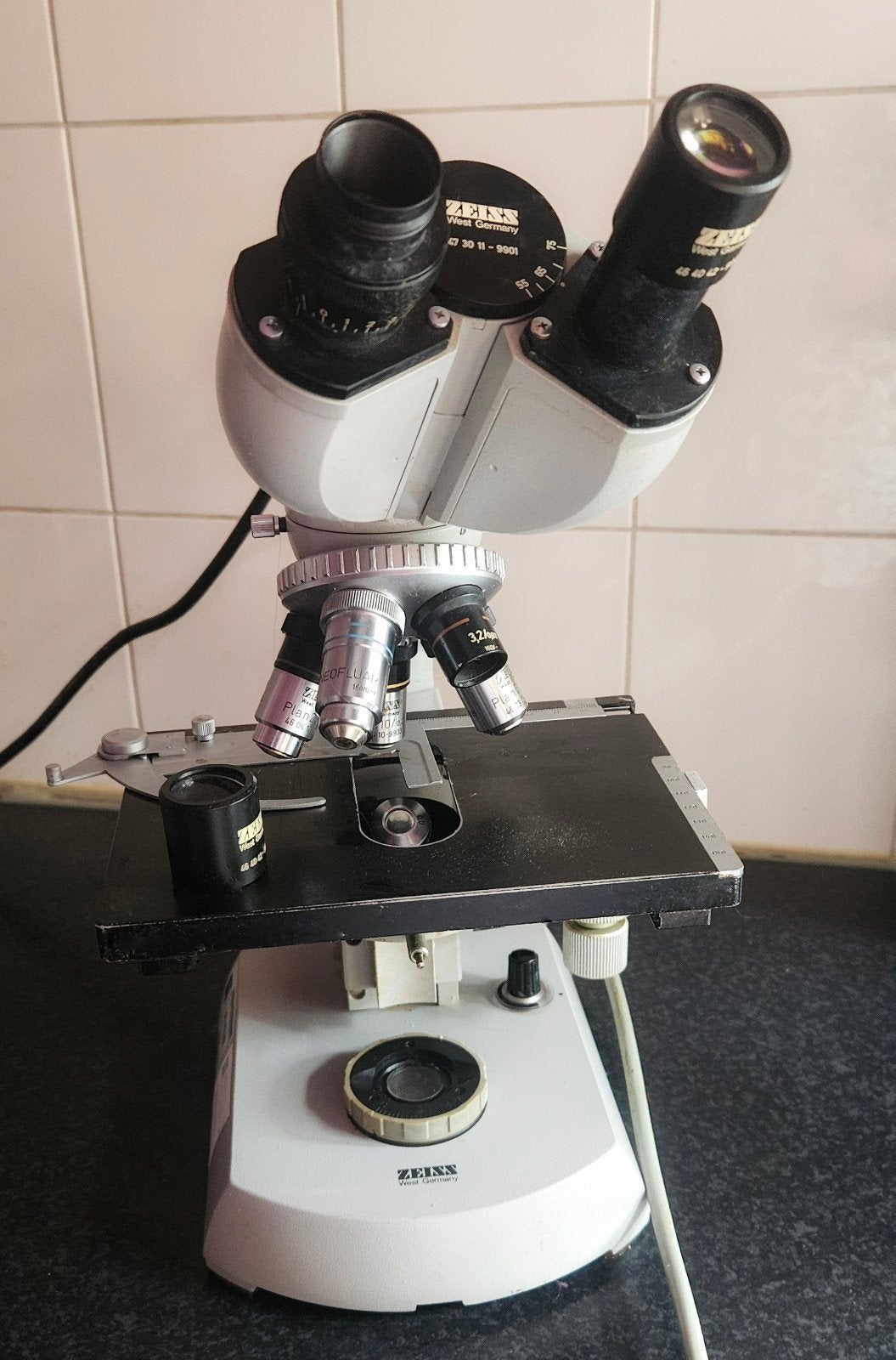Carl Zeiss West Germany laboratoriummicroscoop, Ophalen of Verzenden, Gebruikt, Minder dan 400x, Biologische microscoop
