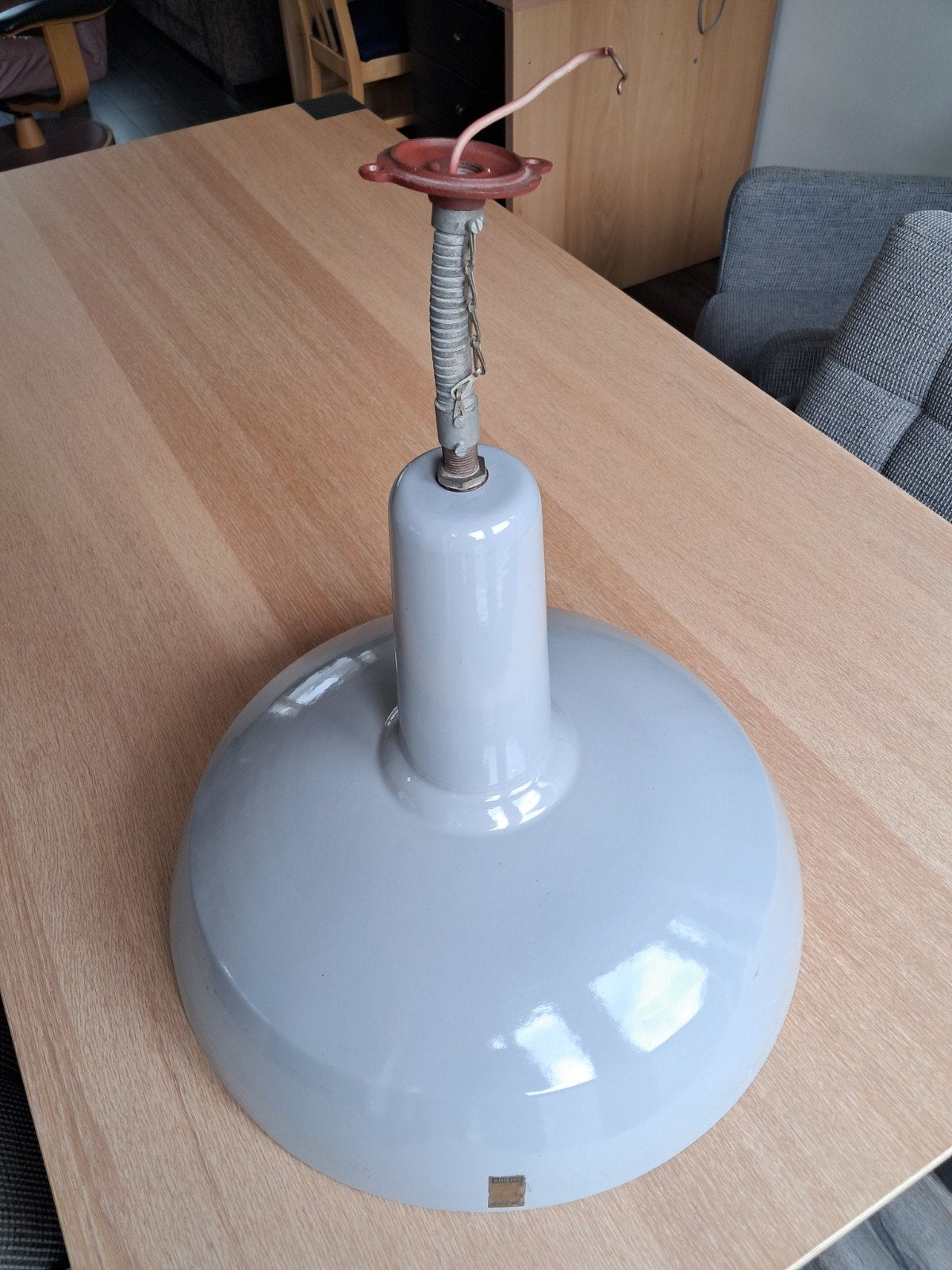 Industriële hang lamp Philips., Huis en Inrichting, Lampen | Hanglampen, Ophalen