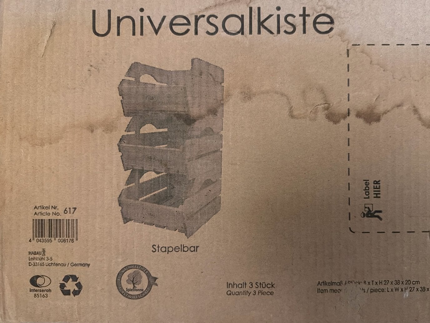 Nieuwe Universele Kist - Groenten, Fruit of Gereedschap, Ophalen, Overige materialen, Minder dan 50 cm, Nieuw