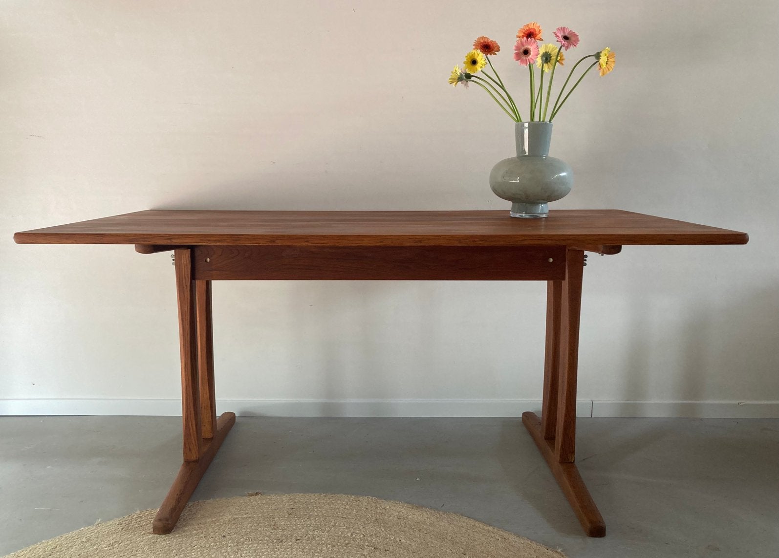 Midcentury vintage C18 Shaker eettafel  Børge Mogensen 160, Ophalen, Gebruikt, Eikenhout, 50 tot 100 cm