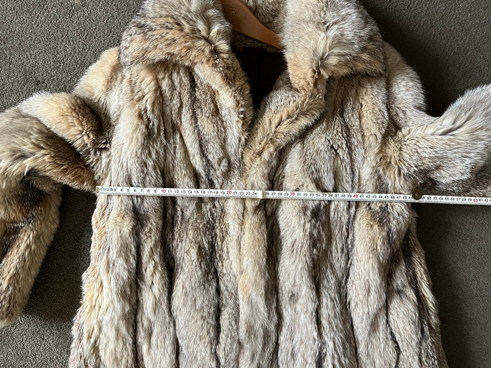 Lange dubbel gevoerde vossenbontjas - Vintage erfstuk, Verzenden, Gedragen, Maat 38/40 (M), Meerkleurig