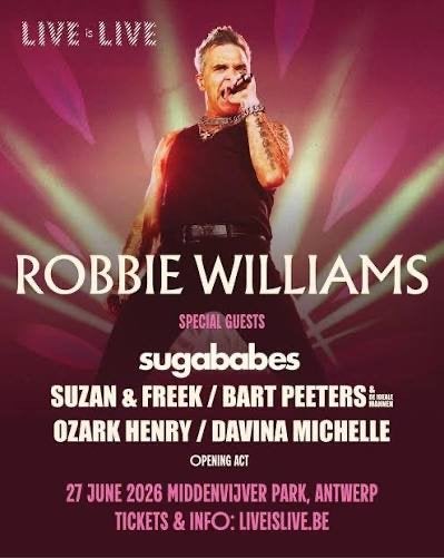 Live is live Robbie Williams 27 juni, Drie personen of meer, Juni