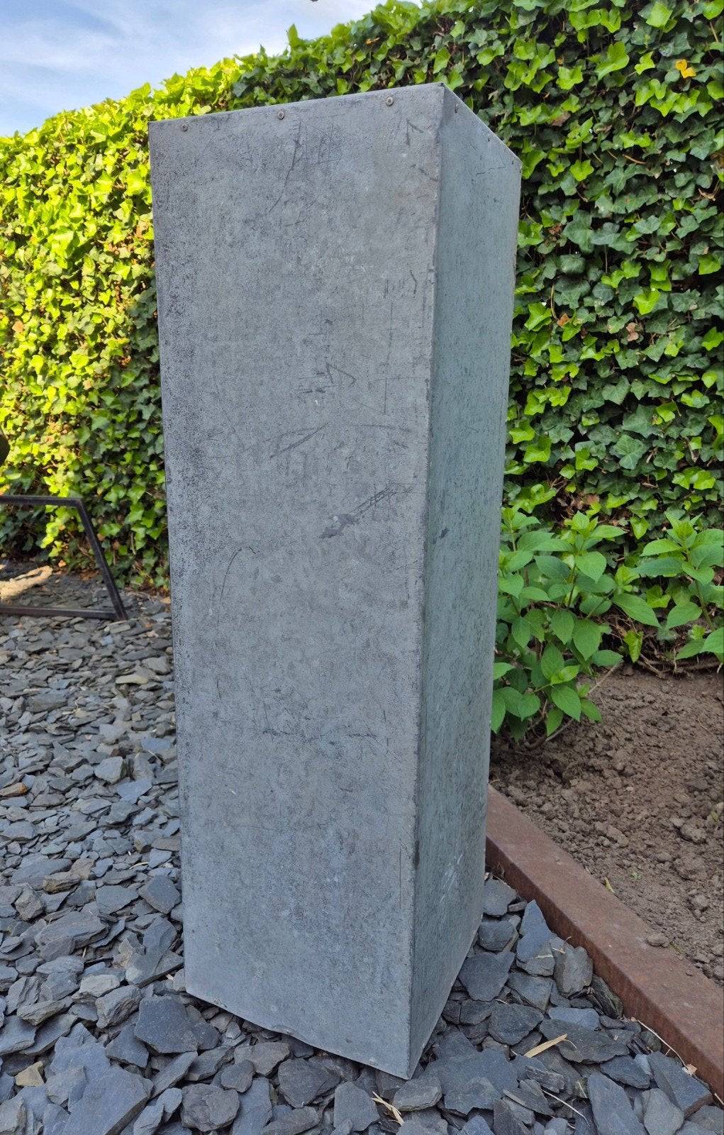 Zinken zuil 1 meter hoog 30x30 cm plateau, Ophalen, Overige materialen, 100 cm of meer, 60 cm of meer