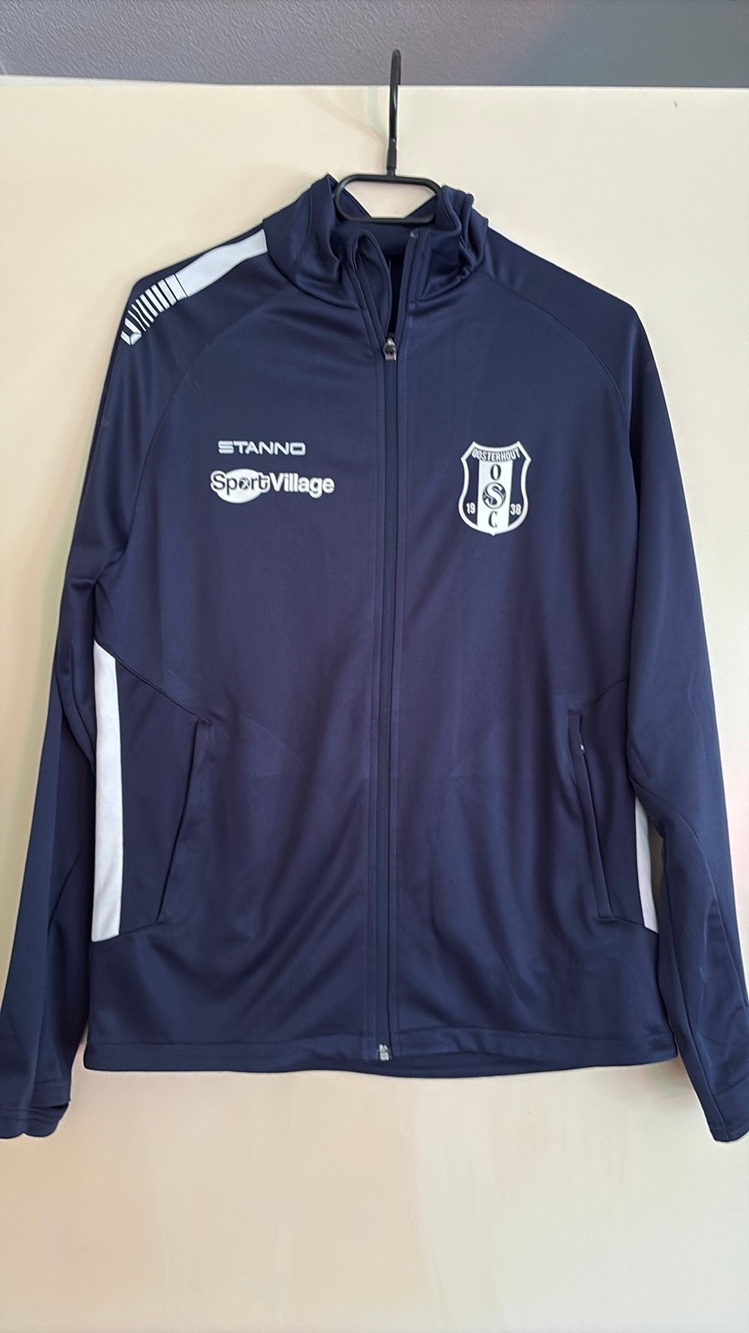 Trainingsjack OSC merk Stanno maat S, Blauw, Ophalen of Verzenden, Voetbal, Gedragen