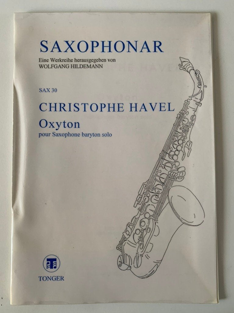 Bladmuziek Saxofoon Bariton Oxyton van Havel, Ophalen of Verzenden, Artiest of Componist, Overige genres, Saxofoon
