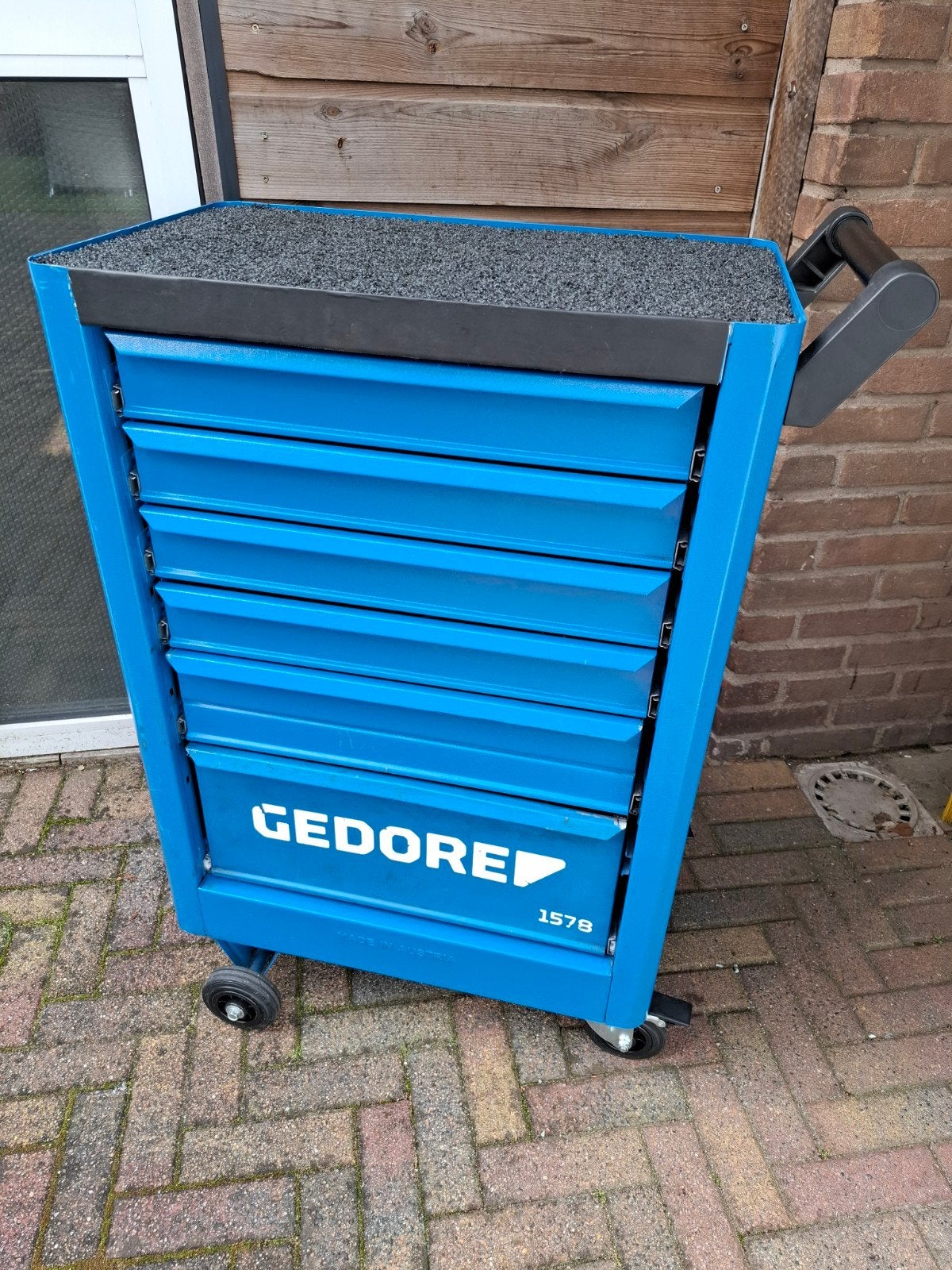 Gedore gereedschapswagen gevuld, Doe-het-zelf en Verbouw, Gereedschapskisten, Ophalen, Gevuld, Gebruikt