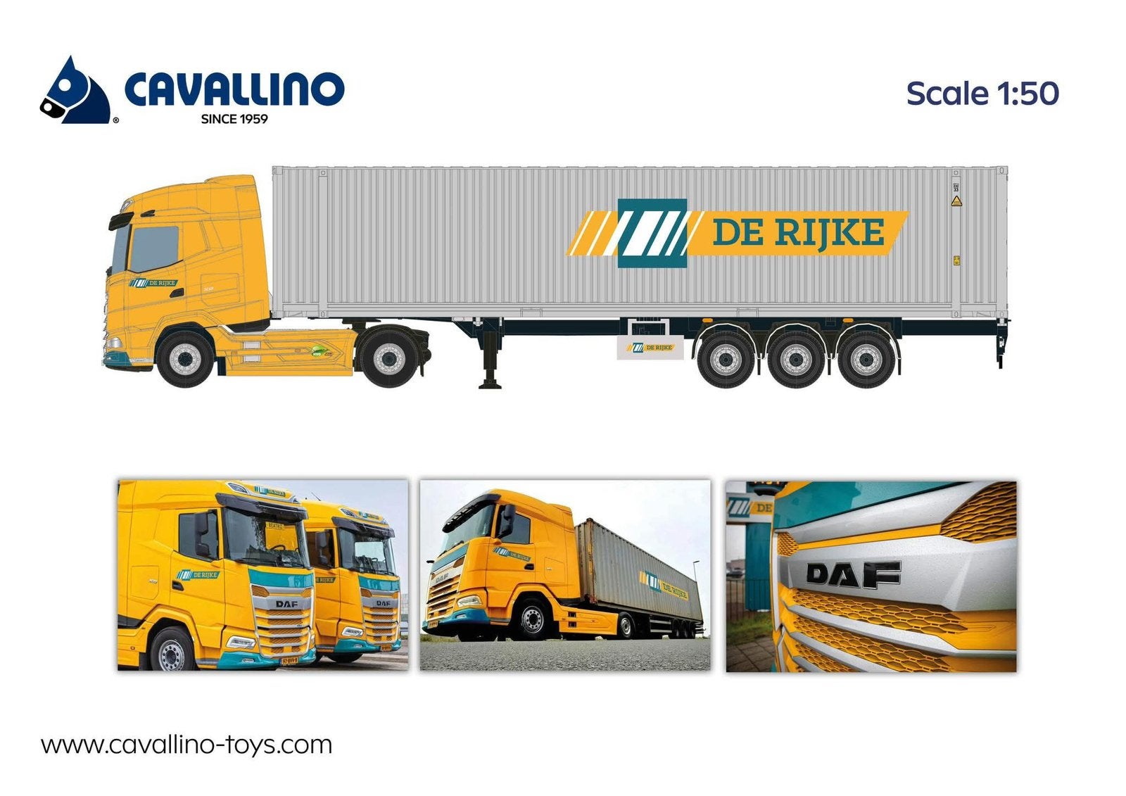Cavallino 1:50 de Rijke  Geen Tekno/Wsi, Ophalen of Verzenden, Nieuw, Bus of Vrachtwagen, Overige merken