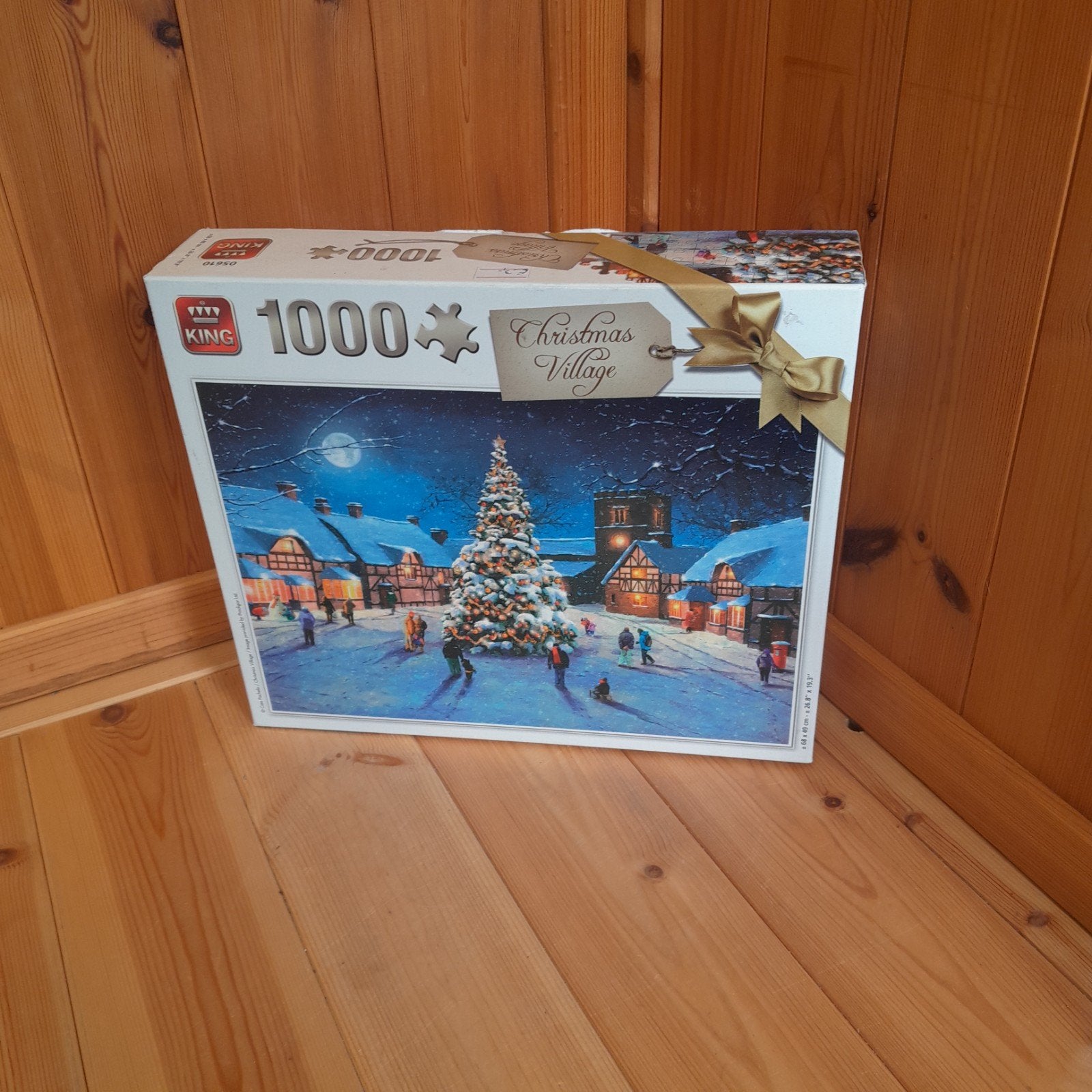 King Legpuzzel 1000 stukjes - Christmas Village, Hobby en Vrije tijd, Ophalen of Verzenden, 500 t/m 1500 stukjes, Gebruikt, Legpuzzel