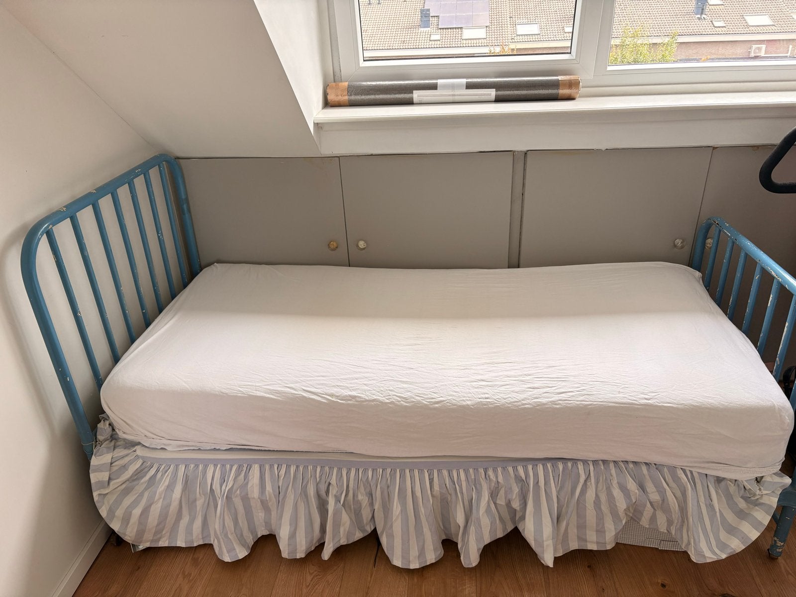 Vintage ziekenhuisbed, éénpersoons, verstelbaar, op wielen, Ophalen