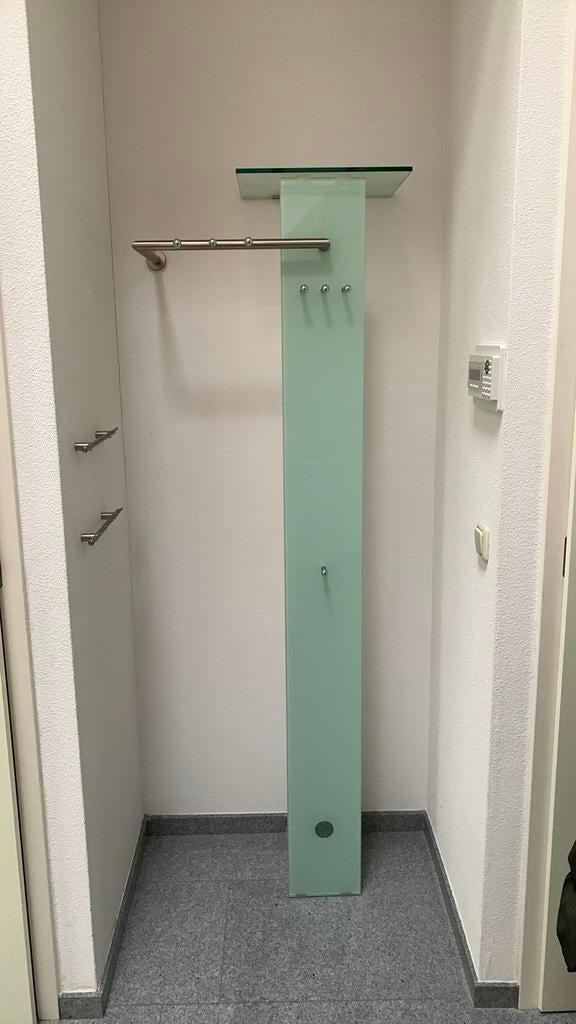 Kapstok met melkglas en rvs, Gebruikt, Glas, 150 tot 200 cm, Ophalen