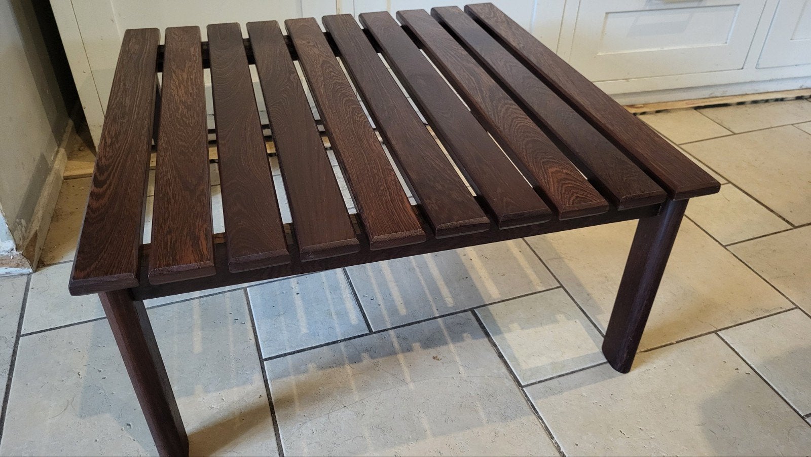 vintage spectrum tafel van massief wenge hout 1970, Ophalen, Gebruikt, Vierkant, 75 cm of meer