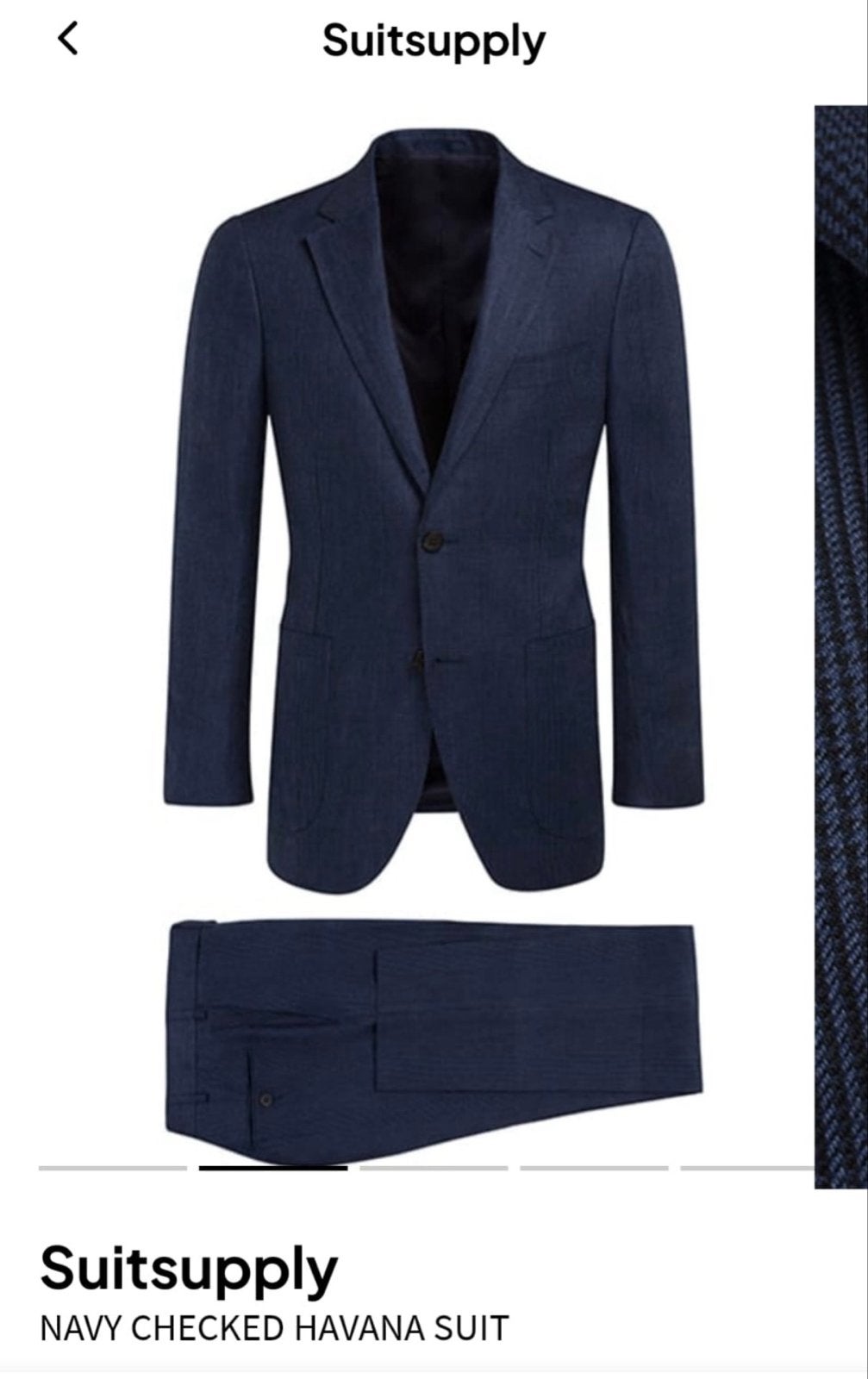 Suitsupply Navy Checked Linnen Pak - Maat 54, Ophalen of Verzenden, Zo goed als nieuw, Maat 52/54 (L), Blauw