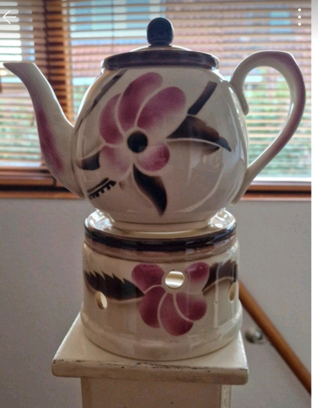 Antiek koffiepotje met theelicht van Petrus Regou, Antiek en Kunst, Ophalen of Verzenden