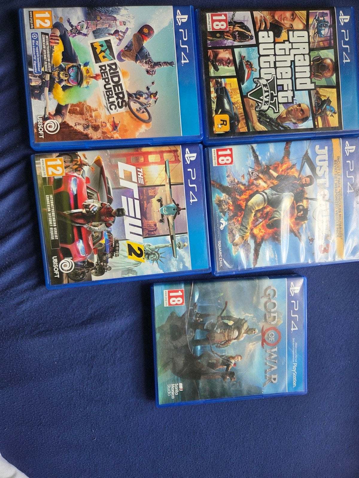 the crew, just cause 3, riders republic, god of war en gta v, Online, Overige genres, 1 speler, Ophalen of Verzenden