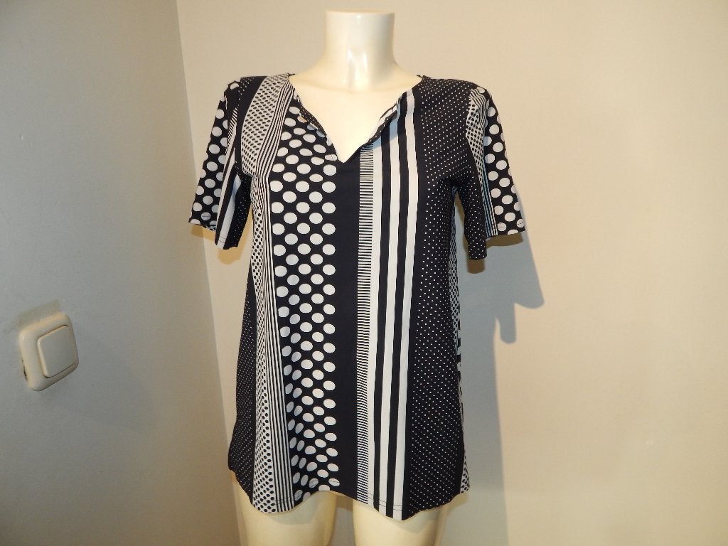 Studio Anneloes travel stof shirt aparte print donker blauw, Studio Anneloes, Meerkleurig, Ophalen of Verzenden, Zo goed als nieuw