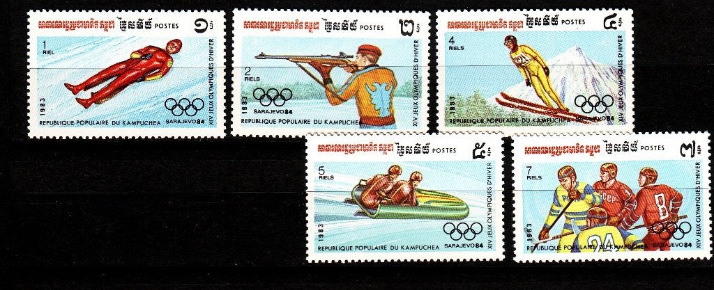 TSS Kavel 40003  Cambodja Pf OS Sarajevo  minr 517-521, Ophalen, Portugal, Postfris