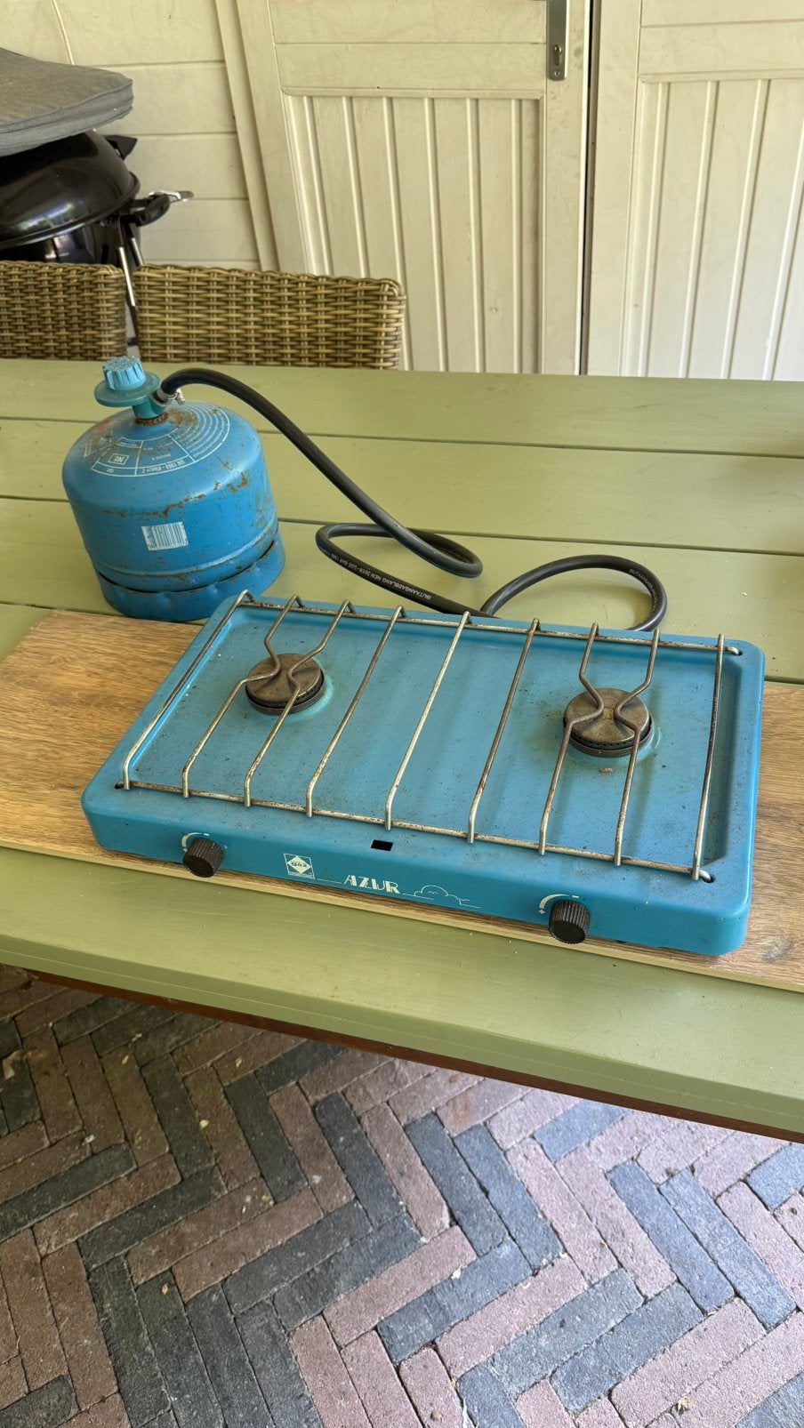Campingas gasstel gasfles, Ophalen of Verzenden, Zo goed als nieuw