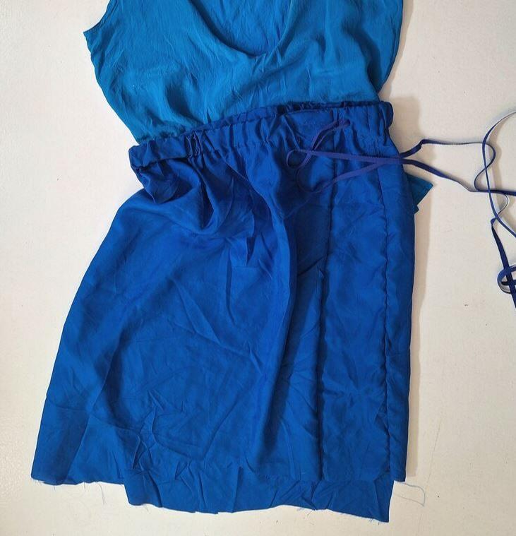 zijden onderrokje NotThatSexy osfm ruige asymmetrische zoom, Maat 38/40 (M), Blauw, Nieuw, Ophalen of Verzenden
