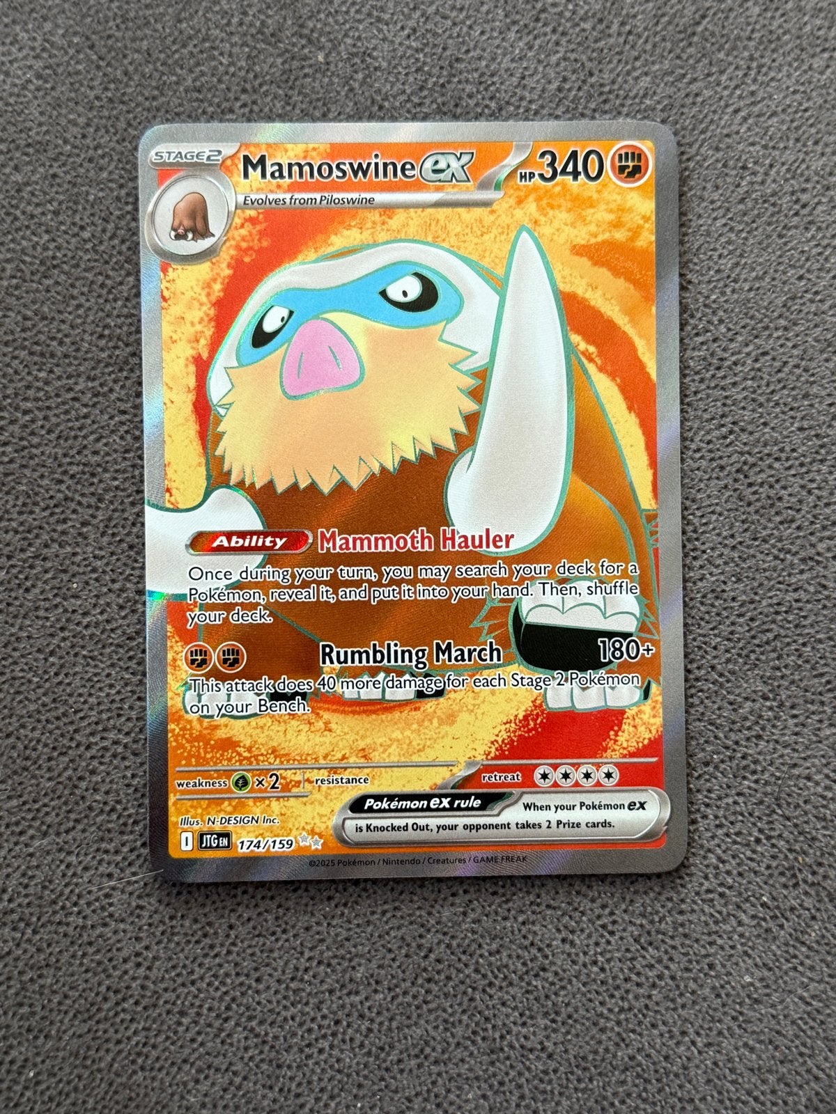 Mamoswine ex 174/159 journey together, Ophalen of Verzenden, Zo goed als nieuw, Losse kaart