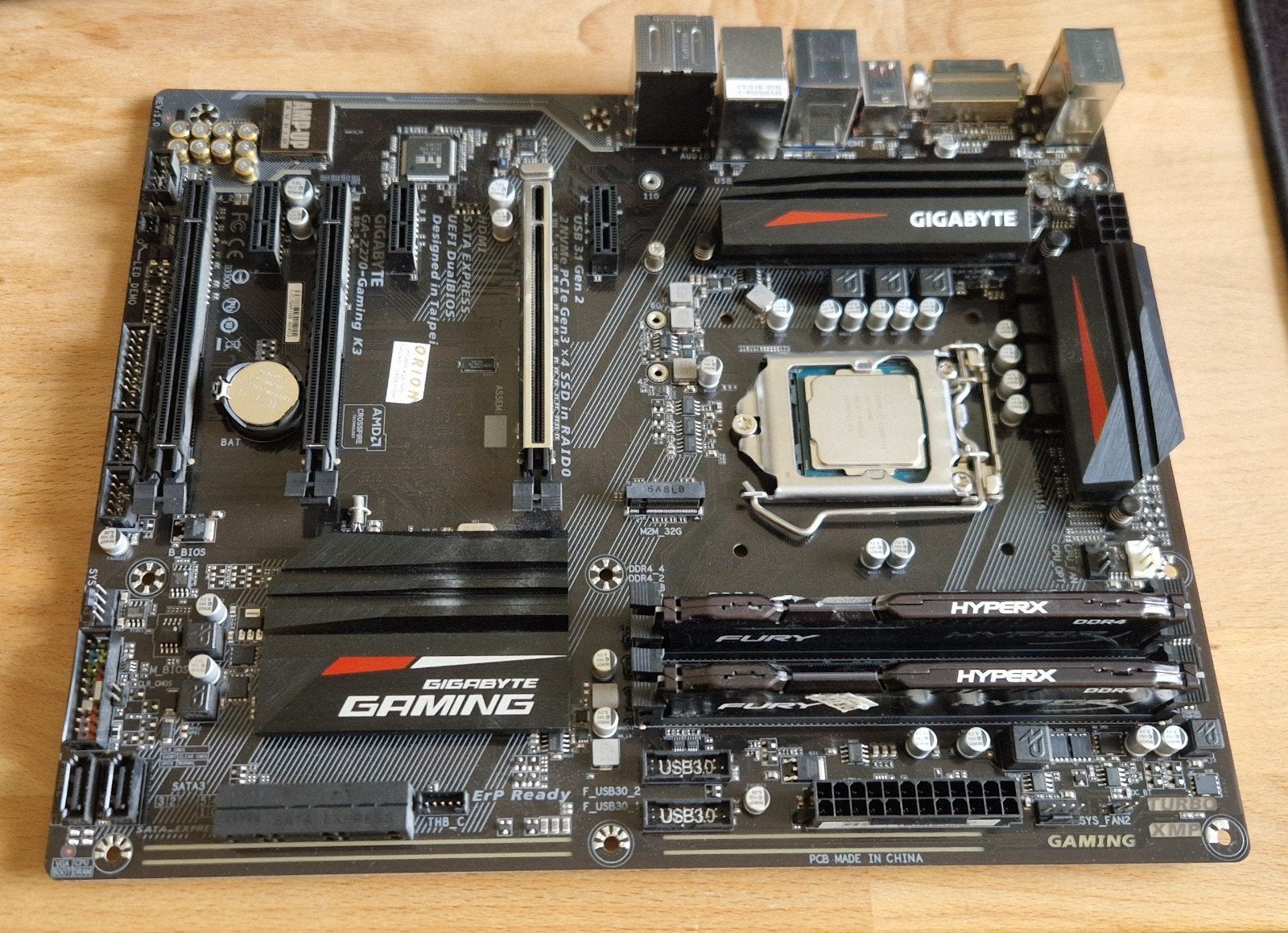 Gigabyte GA-Z270-Gaming K3 Moederbord (LGA1151, DDR4), Computers en Software, Gebruikt, LGA1151, DDR4, Ophalen of Verzenden