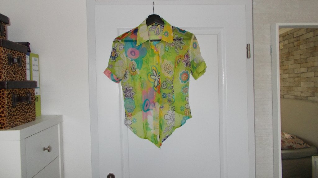 Versace zomerbloesje mt XS, Meerkleurig, Ophalen of Verzenden, Zo goed als nieuw, Versace