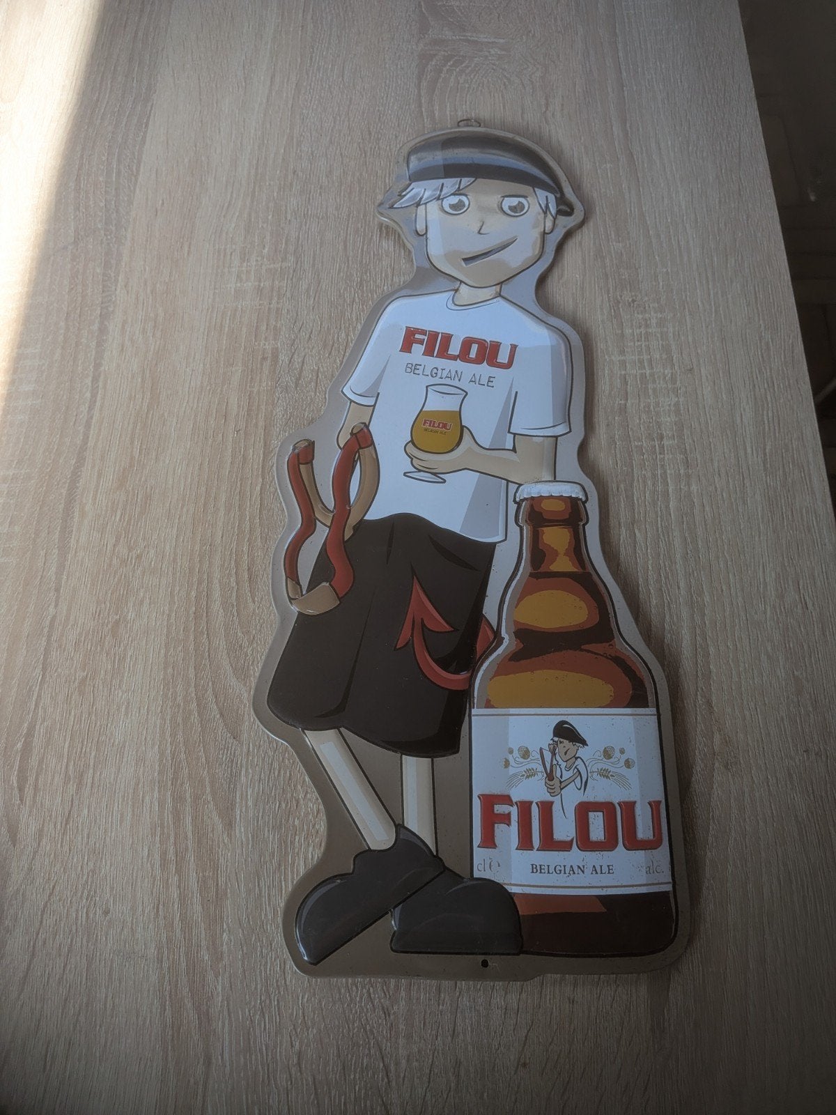 Filou Belgian Ale Reclamebord - Nieuwstaat, Ophalen of Verzenden